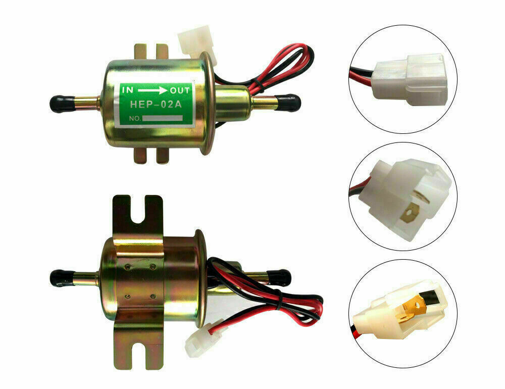 Universal 12V 2.5-4 PSI Gas Diesel Inline Low Pressure Electric Fuel Pump HEP02A