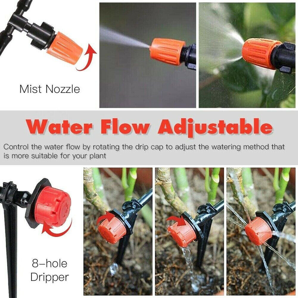 Garden Irrigation System with Timer Plant Watering DIY Micro Drip 152Pcs Kits