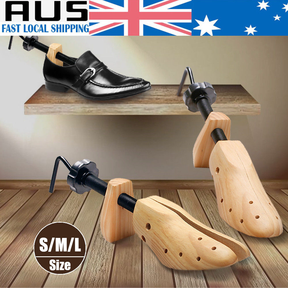 1PC Wooden Shoes Stretcher Expander Shoe 2-Way Tree Unisex Bunion Plugs AU STOCK