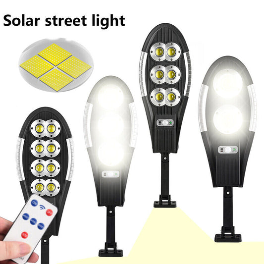 Solar Street LED Light Motion Sensor Remote Outdoor Garden Yard Flood Down Lamp