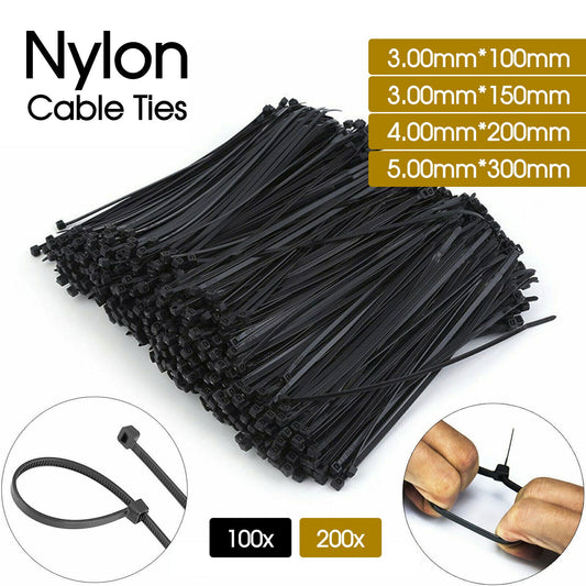Cable Ties Zip Ties Nylon UV Stabilised Bulk Black Cable Tie