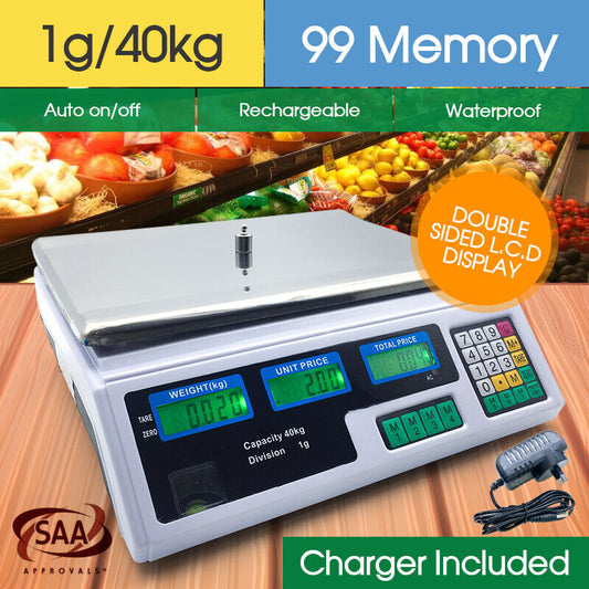 Kitchen Digital Electronic Scale 40KG Commercial Shop Weight Scales Food