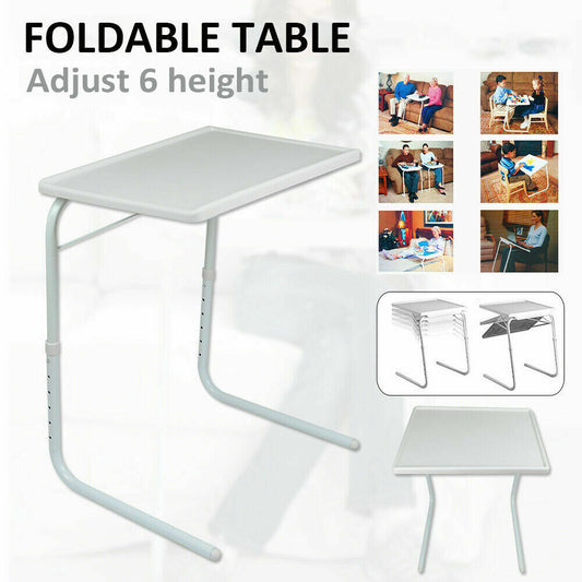 FOLDABLE TABLE LAPTOP ADJUSTABLE TRAY BED PORTABLE DESK MATE TV DINNER AU STOCK