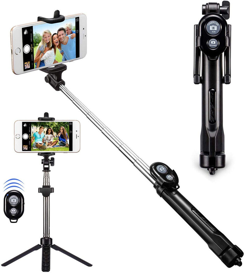 Unipod Selfie Stick Handheld Tripod Bluetooth Shutter Remote For Phone Universal