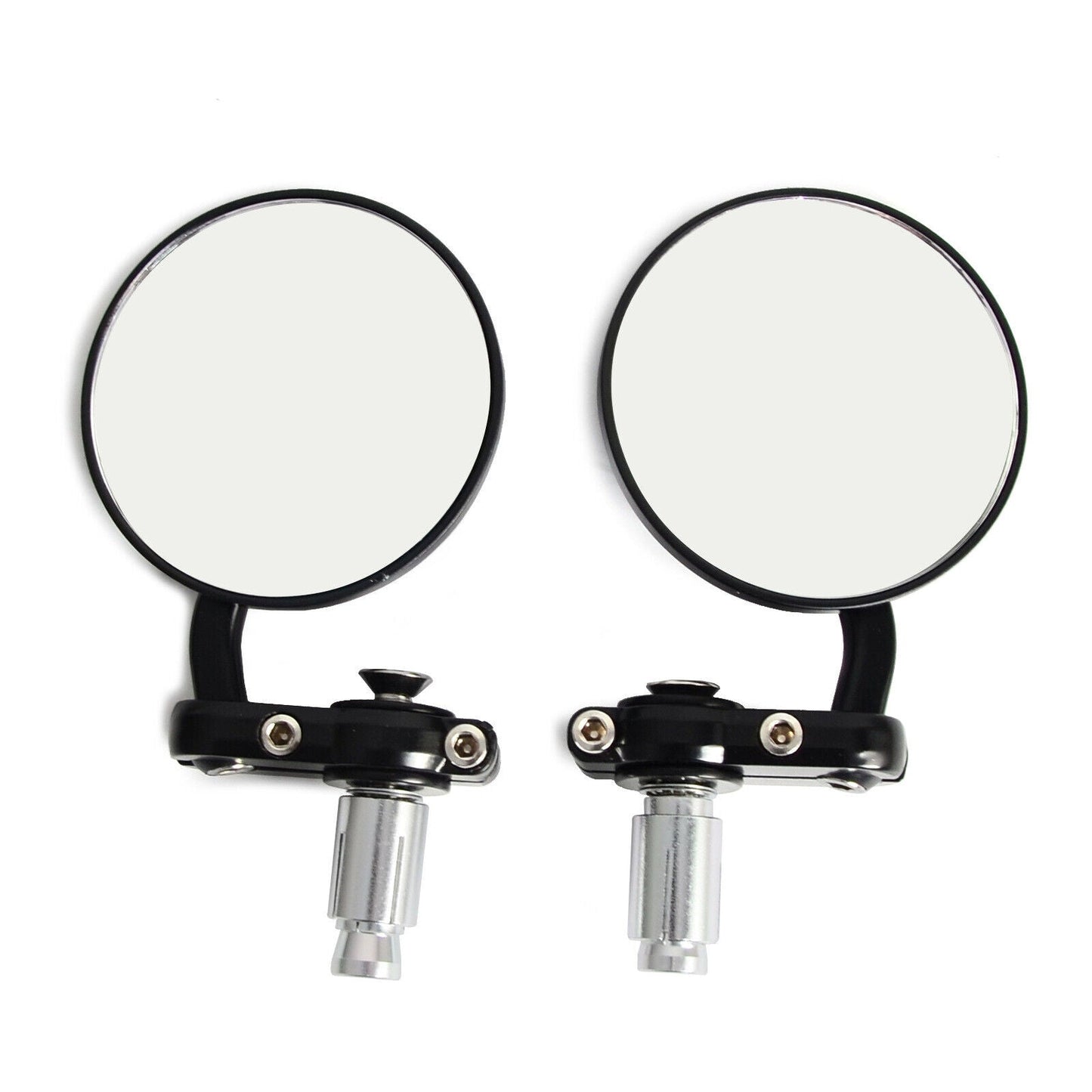 Set 2PCS Universal Motorcycle Handle Bar End Mirrors Motorbike Side Rear View