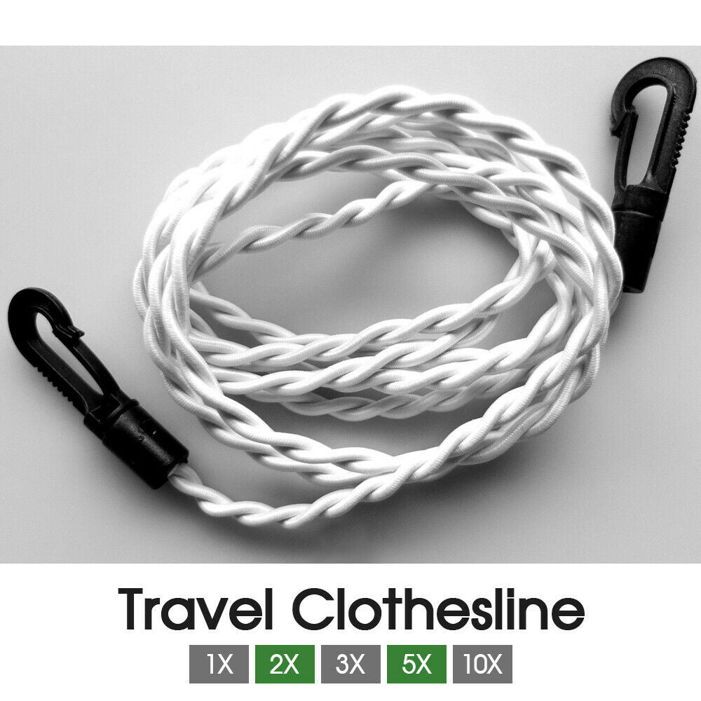 Travel Clothesline Clothes Line Pegless Washing Line Camping Au Stock