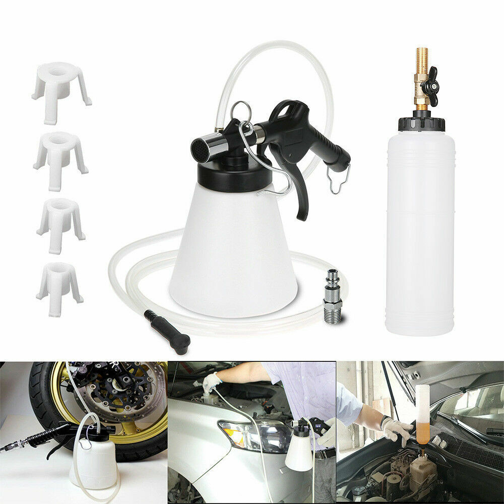 1L Air Brake Bleeder Clutch Vacuum Bleeding Extractor Fluid Fill Adapter Kit Set