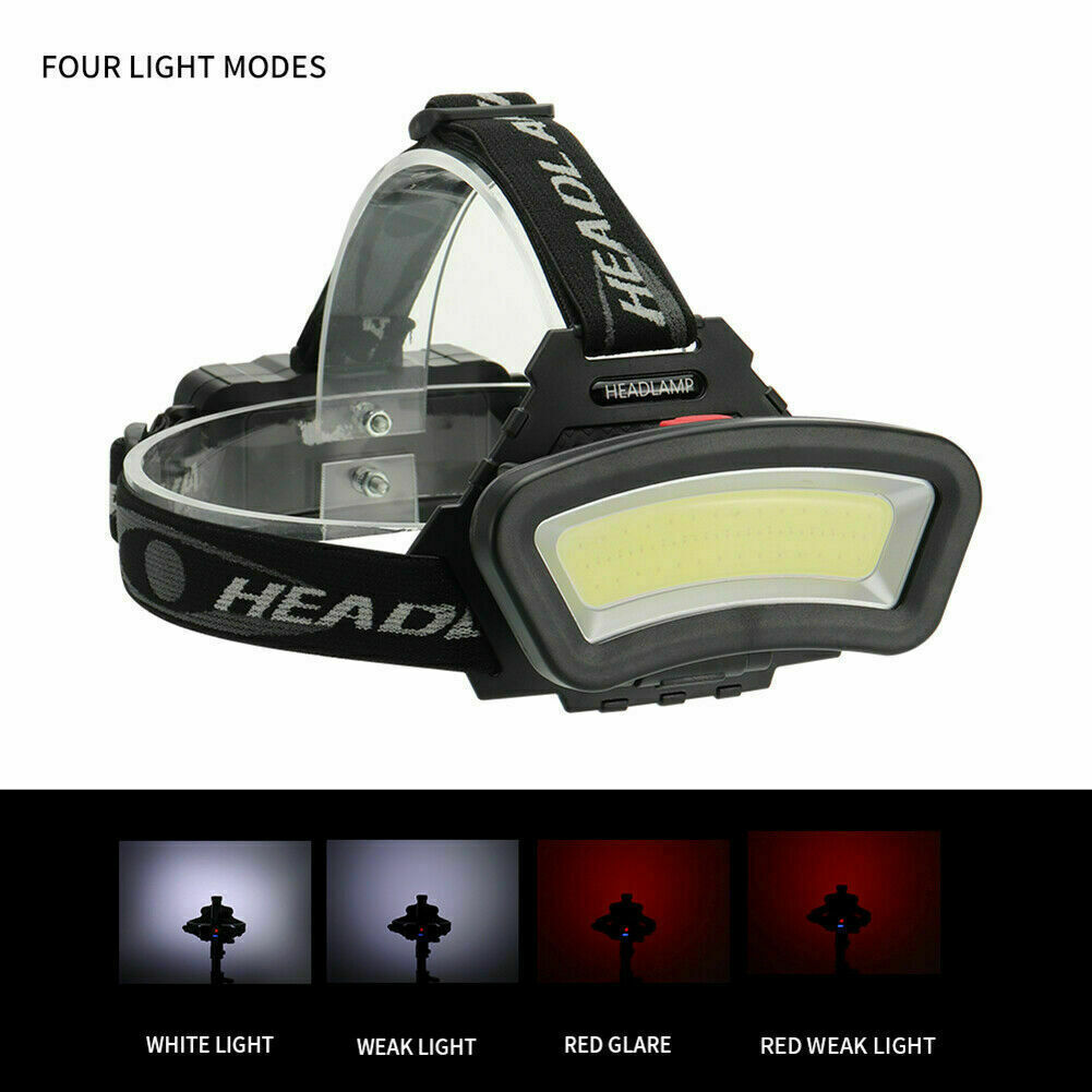 1000000LM COB+LED Headlamp Headlight Torch USB Rechargeable Flashlight Work