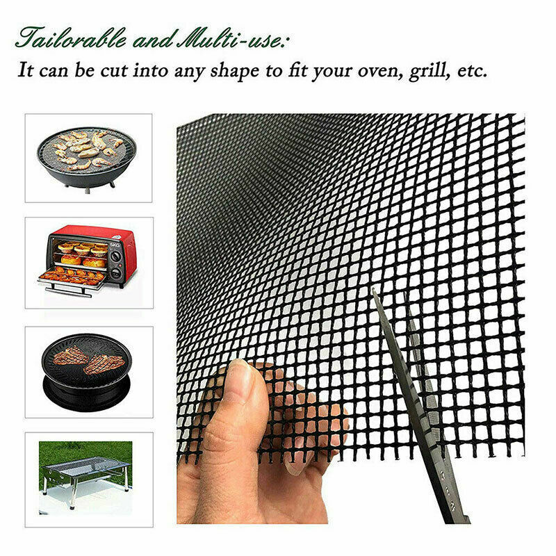 1 PC Mintiml Charcoal BBQ Grill Mesh Mat Non-Stick Cooking Barbecue Liner Sheet