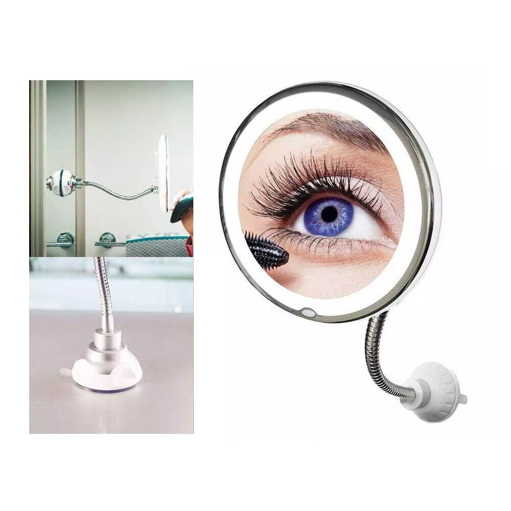 Magnifying Makeup Mirror With LED Light Cosmetic 360¡ã Rotation Flexible AU