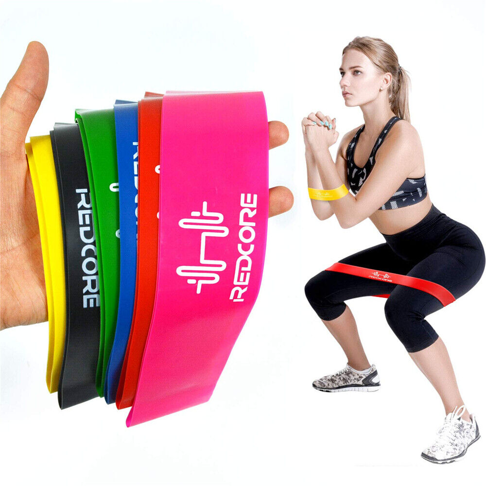 Resistance Bands Set of 6 for Exercise Men and Women Legs Arms Booty Yoga Physio