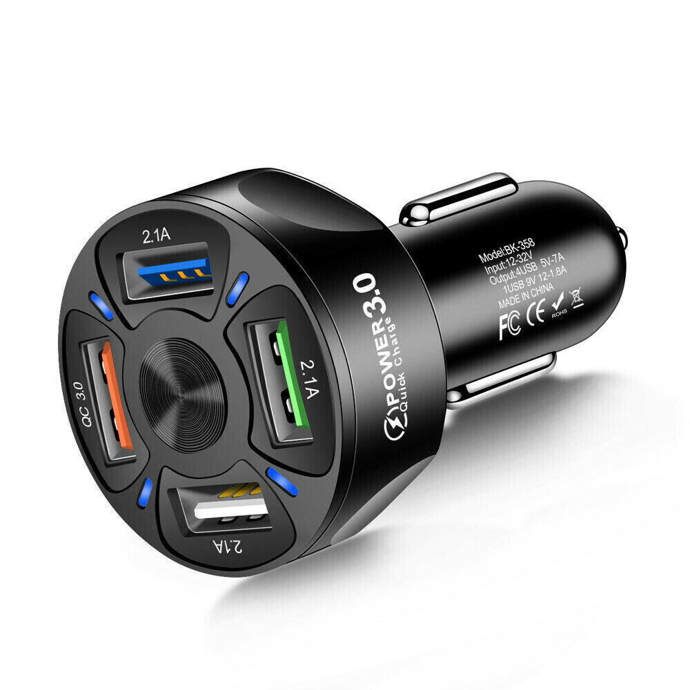 1PCS 12V Car Lighter Socket Dual QC3.0 USB Ports Fast Charger Power Adapter AU