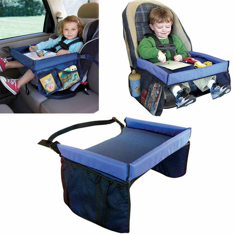 Baby Safety Travel Tray Drawing Board Table Kids Car Seat Snack Waterproof