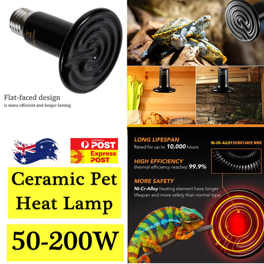 Infrared Ceramic Heat Lamp Bulb Reptile Pet Chicken Snake Brooder Home Incubator