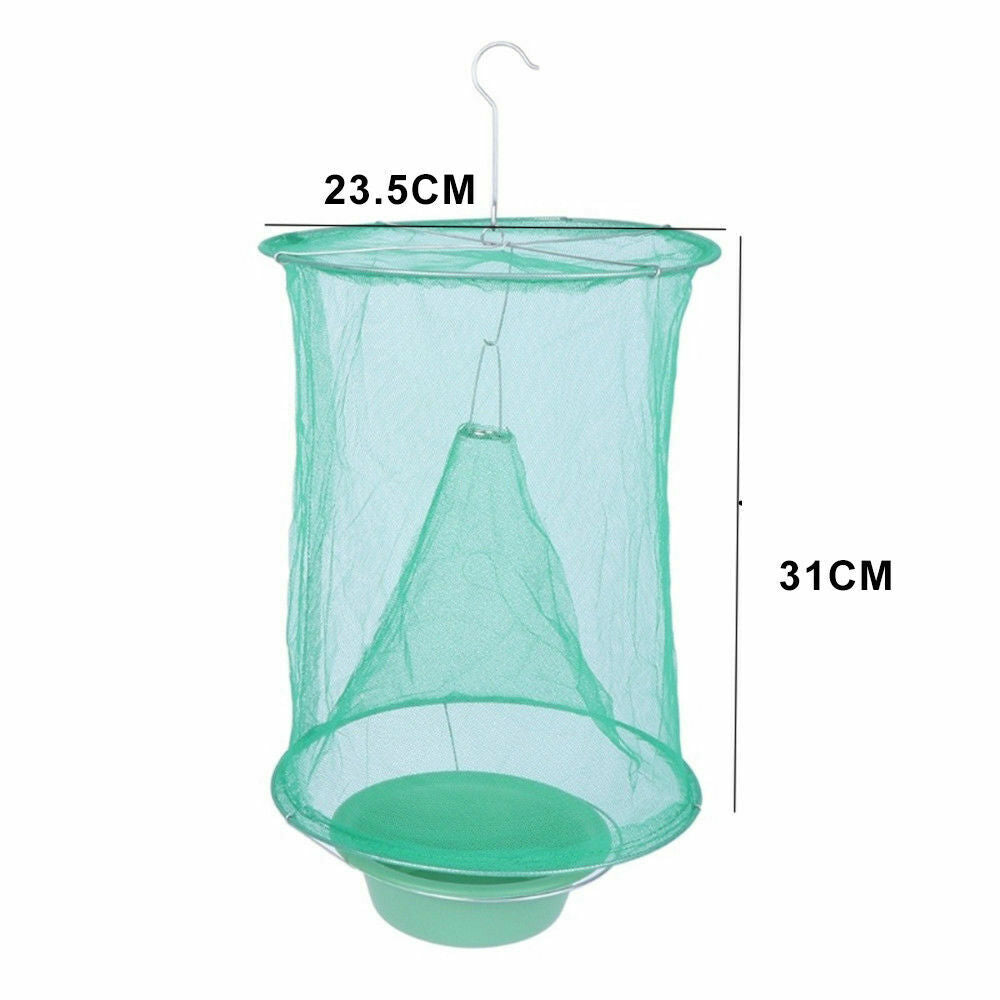 Reusable Flytrap Insect Killer Net Cage Trap Outdoor Ranch Pest Hanging Catcher