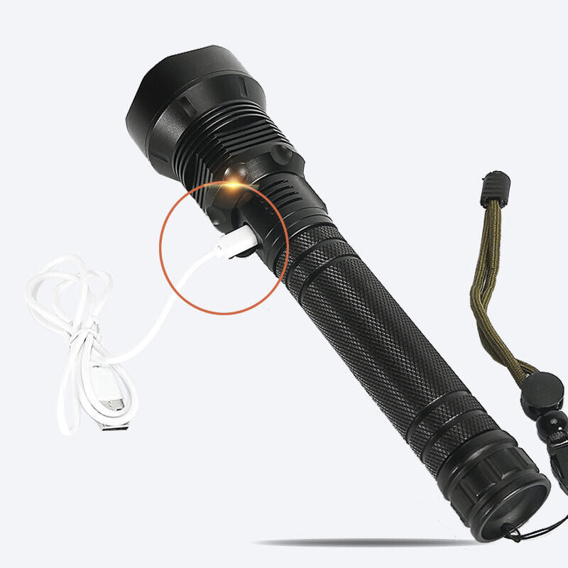 9900000Lumens Super Bright Tactical Flashlight Zoomable Rechargeable Torch Light