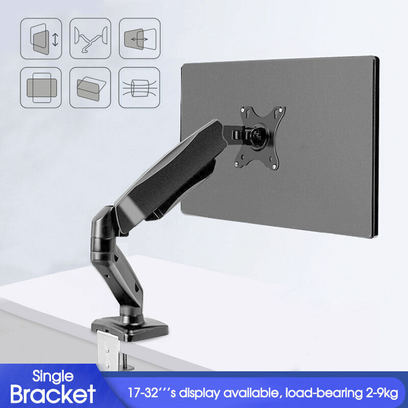 Monitor Stand Arm Desk Mount Single 13-27''LED TV Screen Holder Bracket AU