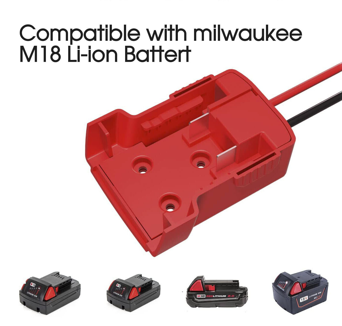 DIY For Milwaukee M18 XC 18V DIY Project Battery Adapter/BASE Power 2 Wirings AU