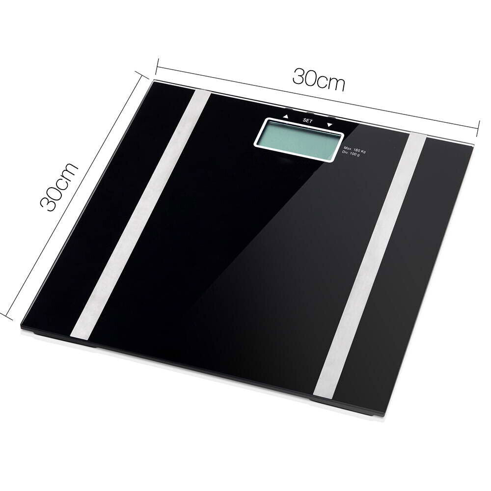 Digital Electronic Scale Body Fat LCD Bathroom Gym Weight Water White or Black