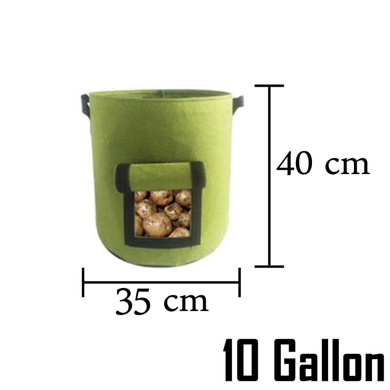 Potato Grow Planter Container Bag Pouch Root Planting Pot Side Breathable