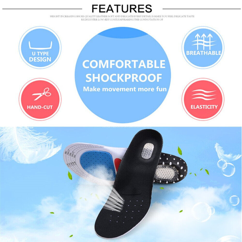 Arch Support Insoles Shoes Insert Orthotic Sole Running Cushion Plantar Pads AU