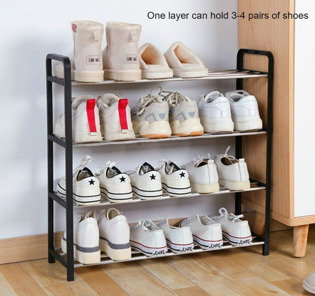 Shoe Rack Storage Organizer Shelf Stand Shelves 3/4/5 Tiers Layers Shoe Storage