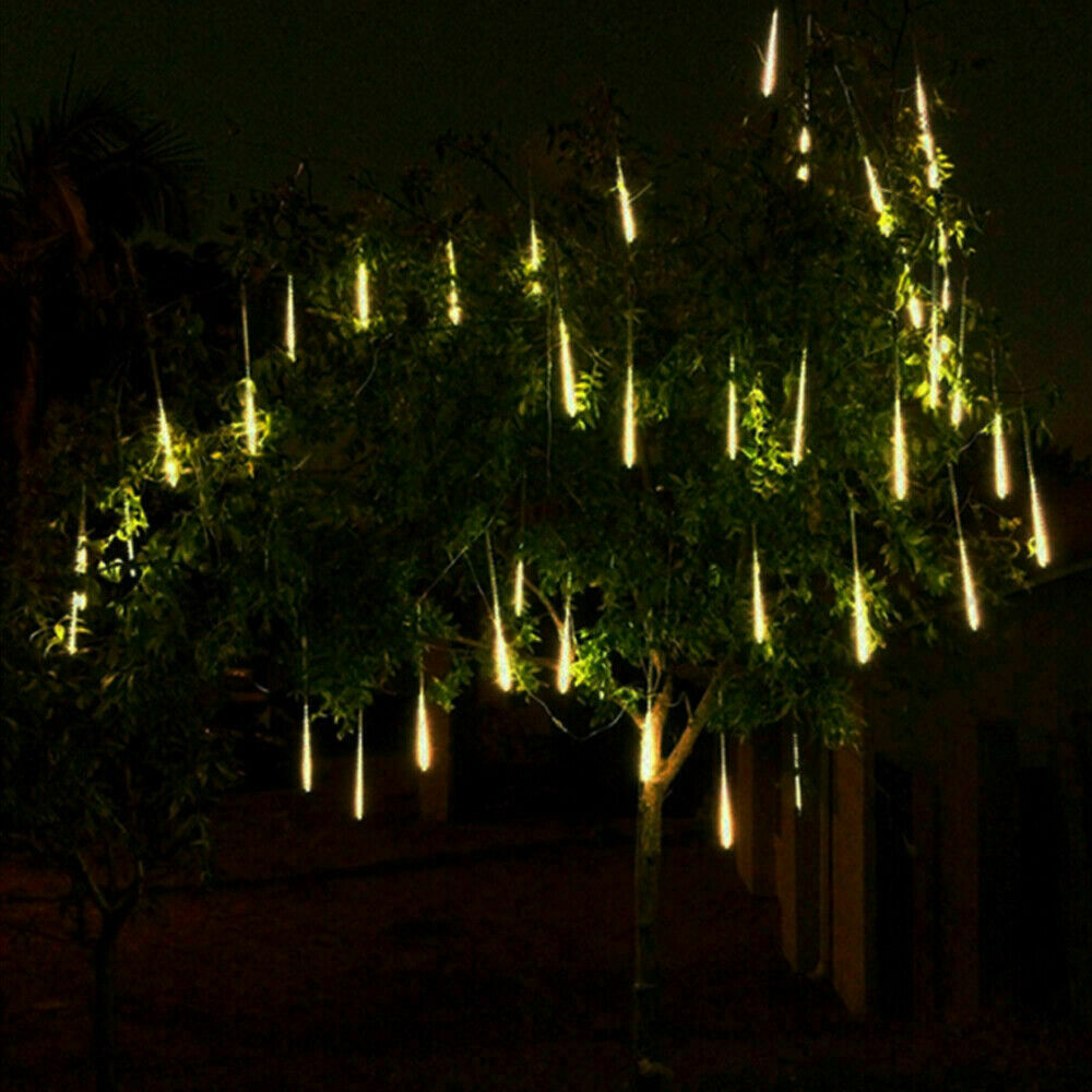 288LED Solar String Light Meteor Shower Rain Tree Flowing Lighting XMAS Party AU