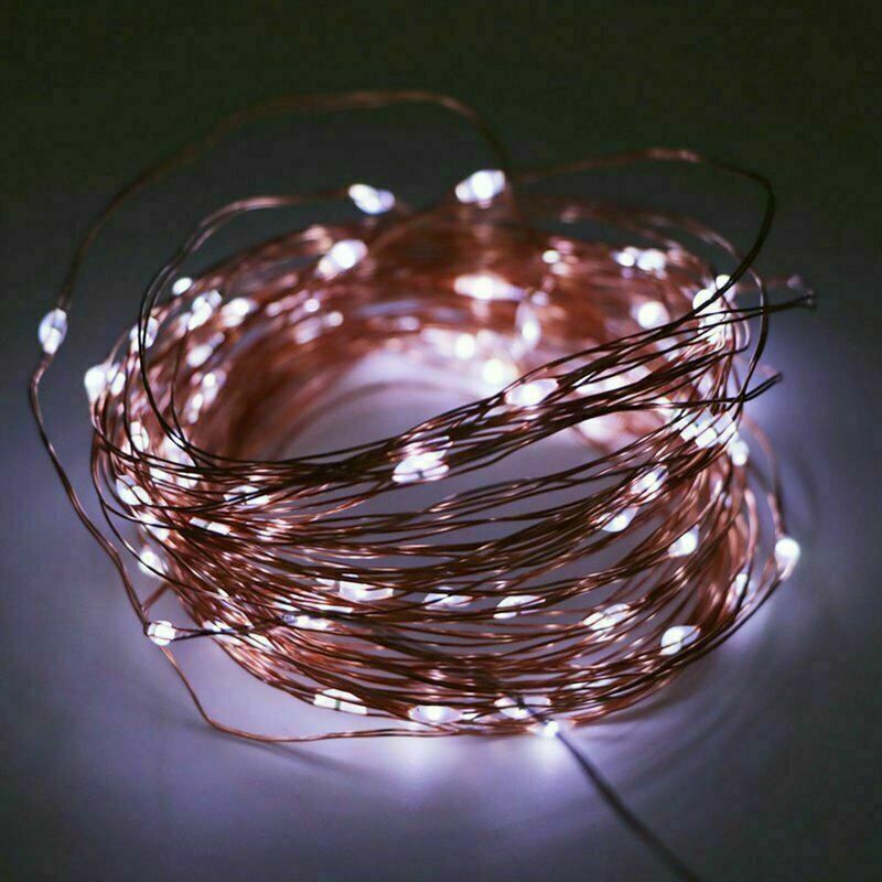 10m/20m LED Solar Fairy String Light Copper Wire Waterproof Garden Outdoor Decor