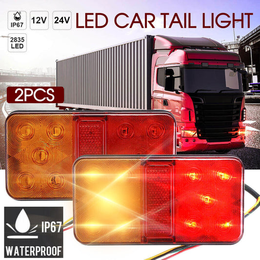 2x LED TRAILER LIGHTS TAIL LAMP STOP INDICATOR 12V VOLT 4WD 4X4 CAMPER UTE