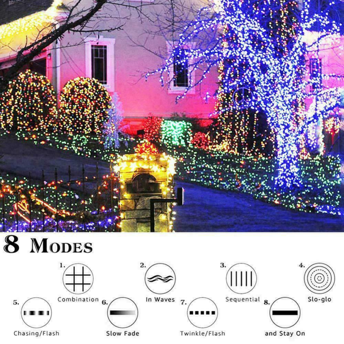 Waterproof 7M 50LED Solar Cherry Flower String Fairy Lights Outdoor Garden Party