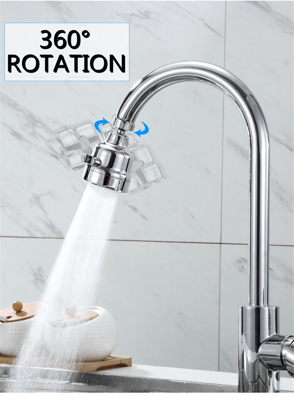 Moveable 360¡ã Faucet Kitchen Water Saving Tap Head Filter Spray Extender Aerator