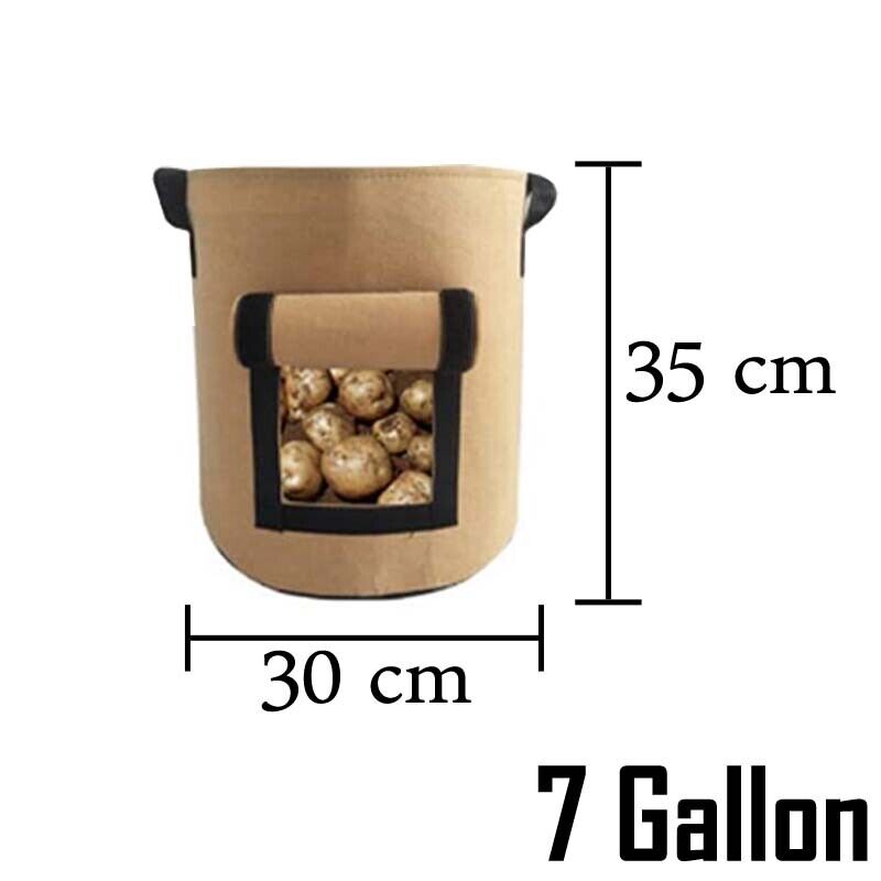 Potato Grow Planter Container Bag Pouch Root Planting Pot Side Breathable