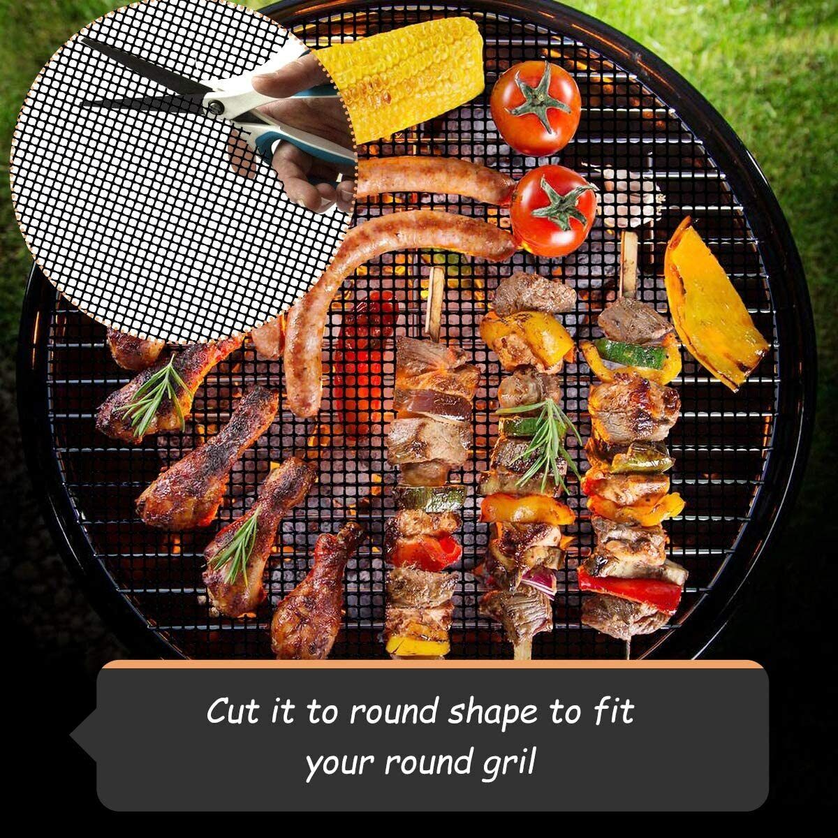 1 PC Mintiml Charcoal BBQ Grill Mesh Mat Non-Stick Cooking Barbecue Liner Sheet