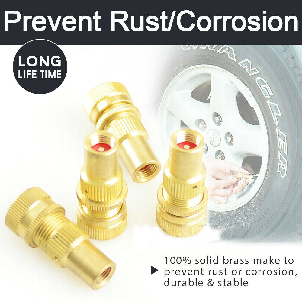 Tyre Deflators x4 Brass Air Deflator 6-60 PSI Tire Valve Core Tool 4WD Automatic