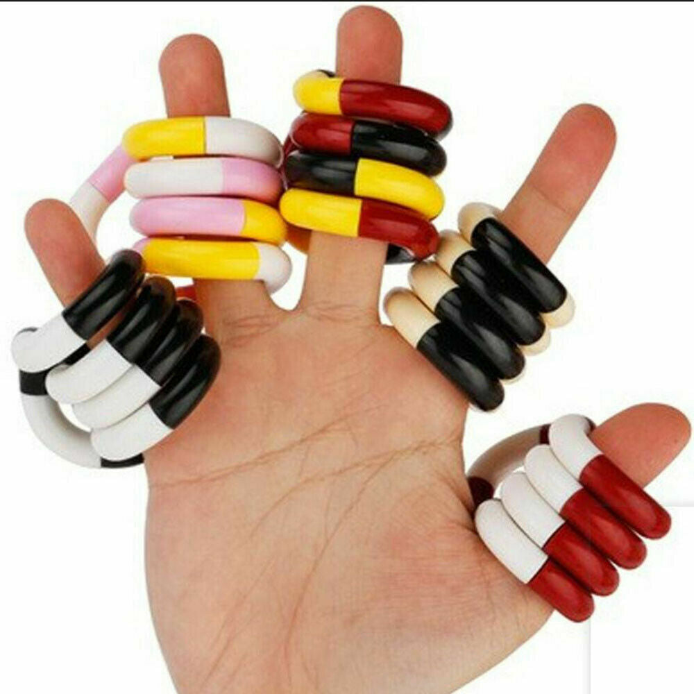 Tangle Twister Ring Finger Fidget Toy String Twist Sensory Anxiety Str ...