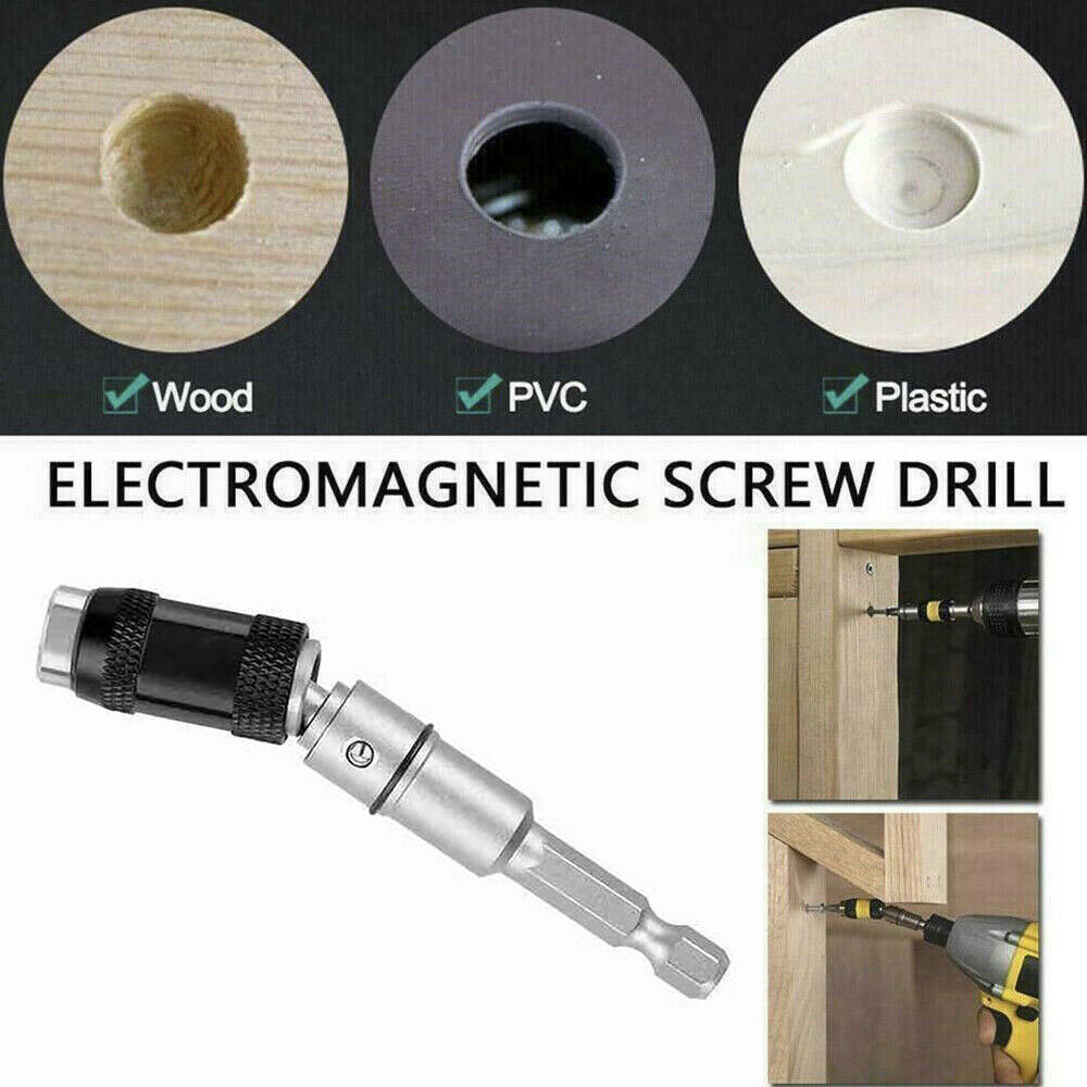 Magnetic Pivot Drill Bit Holder Steel Impact Pivoting Swivel Screw Drill Bits