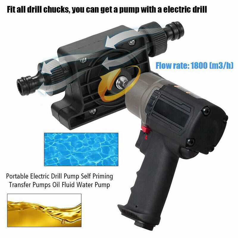 1Pack Self-Priming Transfer Oil Fluid Pumps Electric Drill Powered Water Pump AU