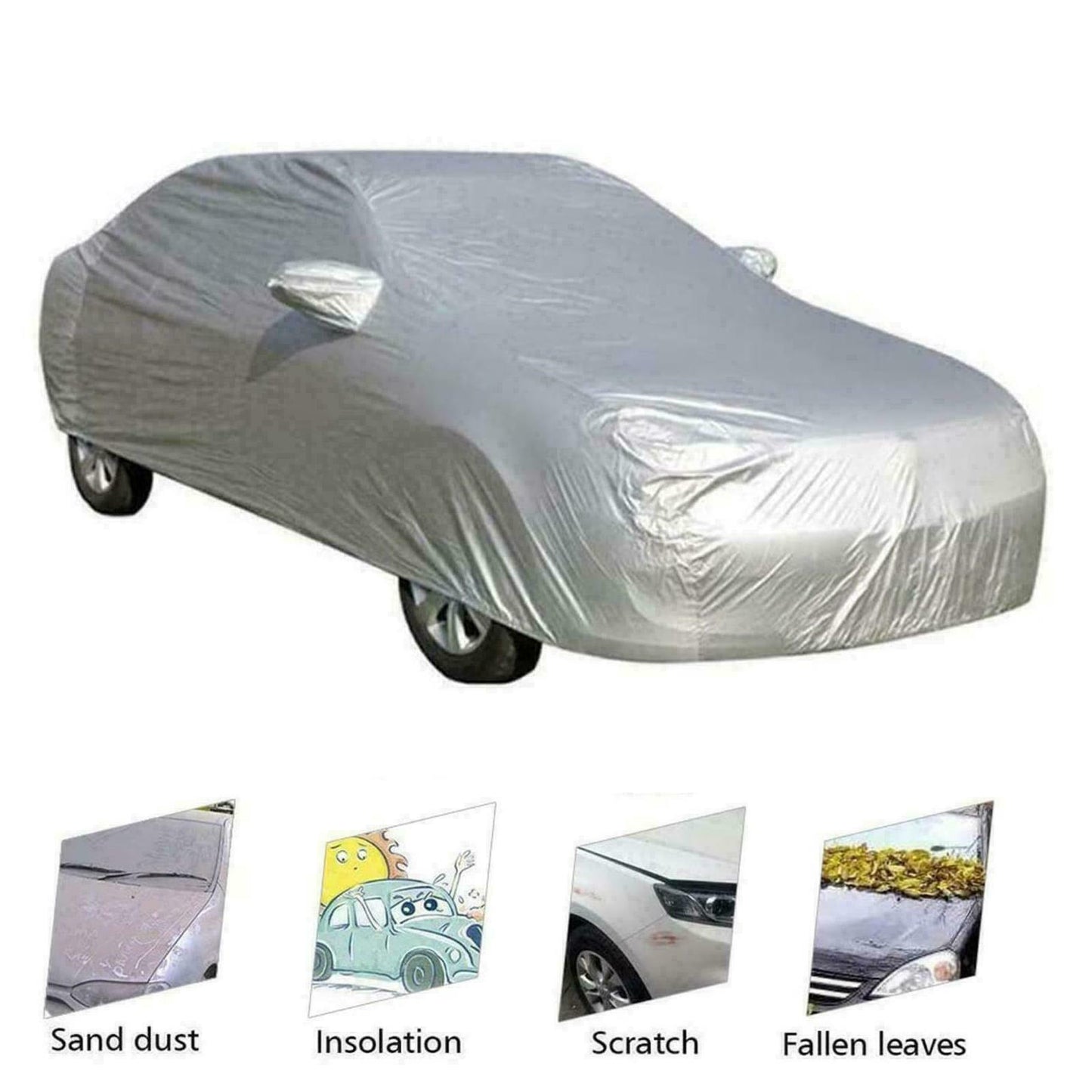 Weather Proof Car Cover Universal Size Waterproof Rain/UV/Dust Resistant AU