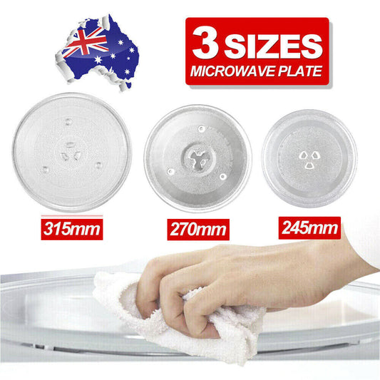 Microwave Oven Platter Turntable Glass Tray Glass Dia Plate 24.5/27/31.5cm AU