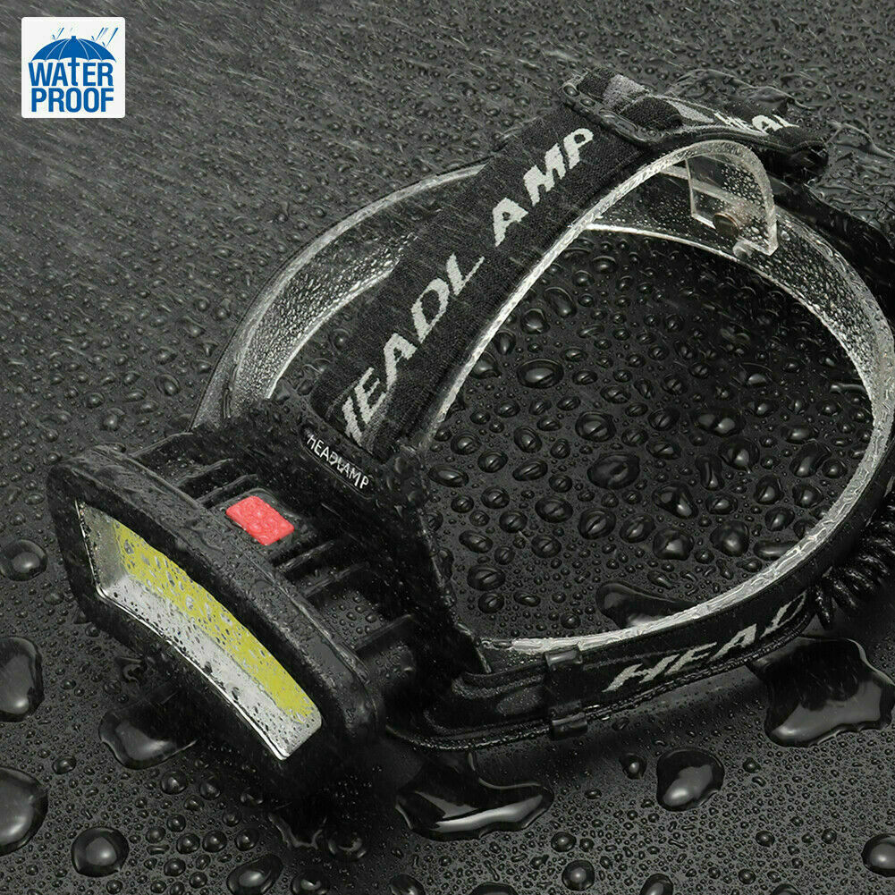 1000000LM COB+LED Headlamp Headlight Torch USB Rechargeable Flashlight Work