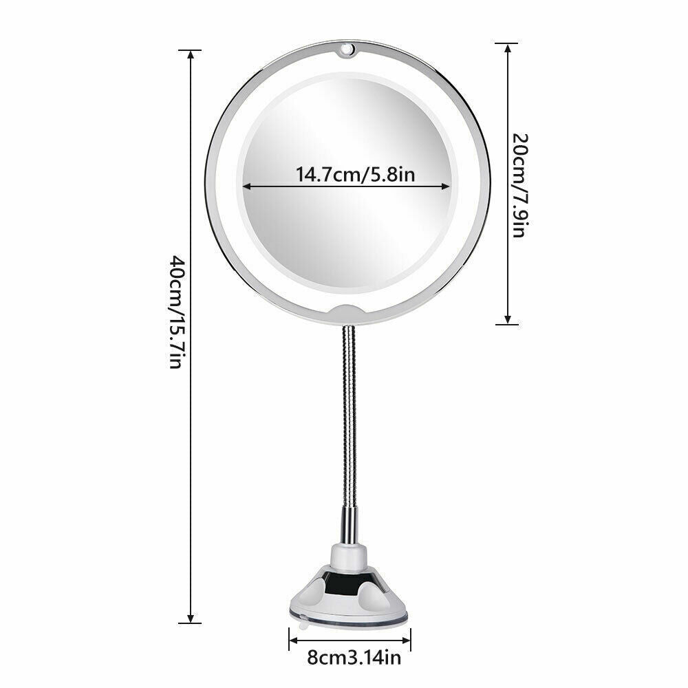 Magnifying Makeup Mirror With LED Light Cosmetic 360¡ã Rotation Flexible AU