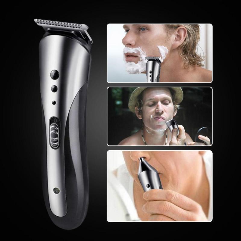 Mens Hair Clippers Beard Trimmer Electric Shaver Nose Haircut Grooming Kit Set