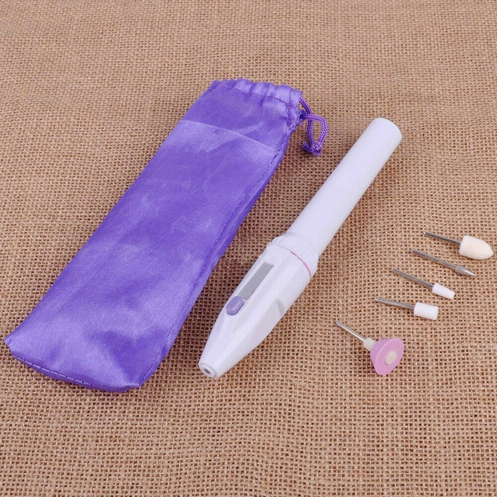 Nail Art Drill Tips Manicure Set Kit File Grinder Polisher Battery Beauty Tool