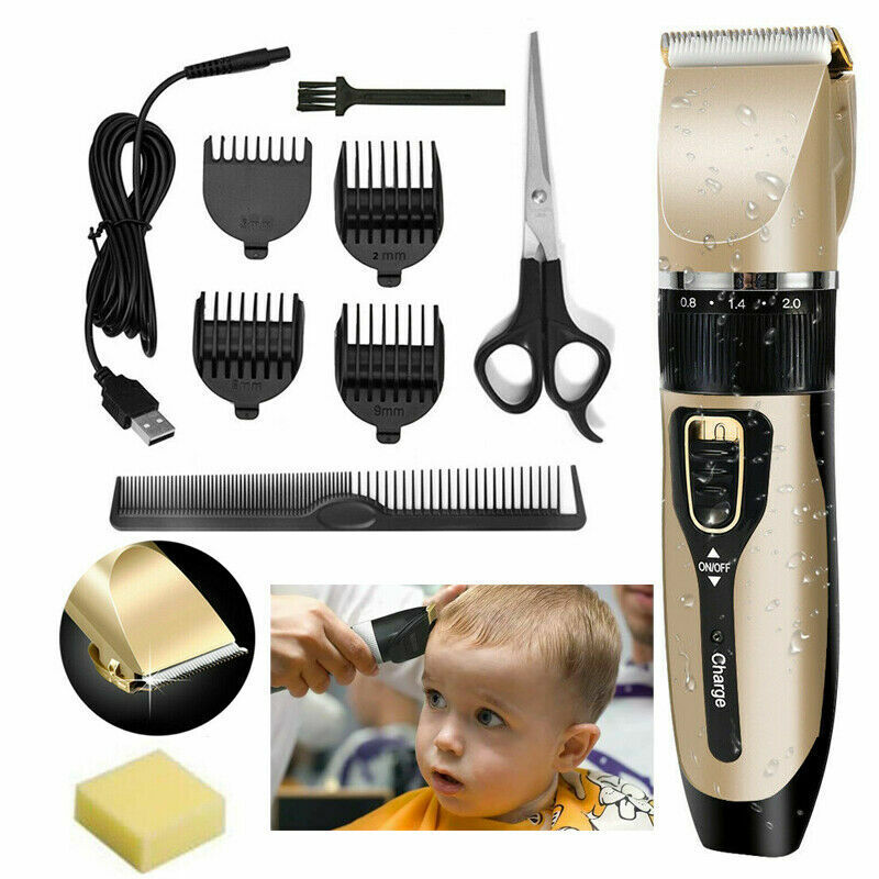 Professional Hair Clippers Men cordless hair trimmers washable Beard Trimmer 9Pc