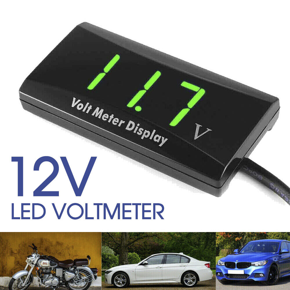 DC 12V LED Digital Monitor Volt Meter Display Battery Gauge Voltage Caravan/Car