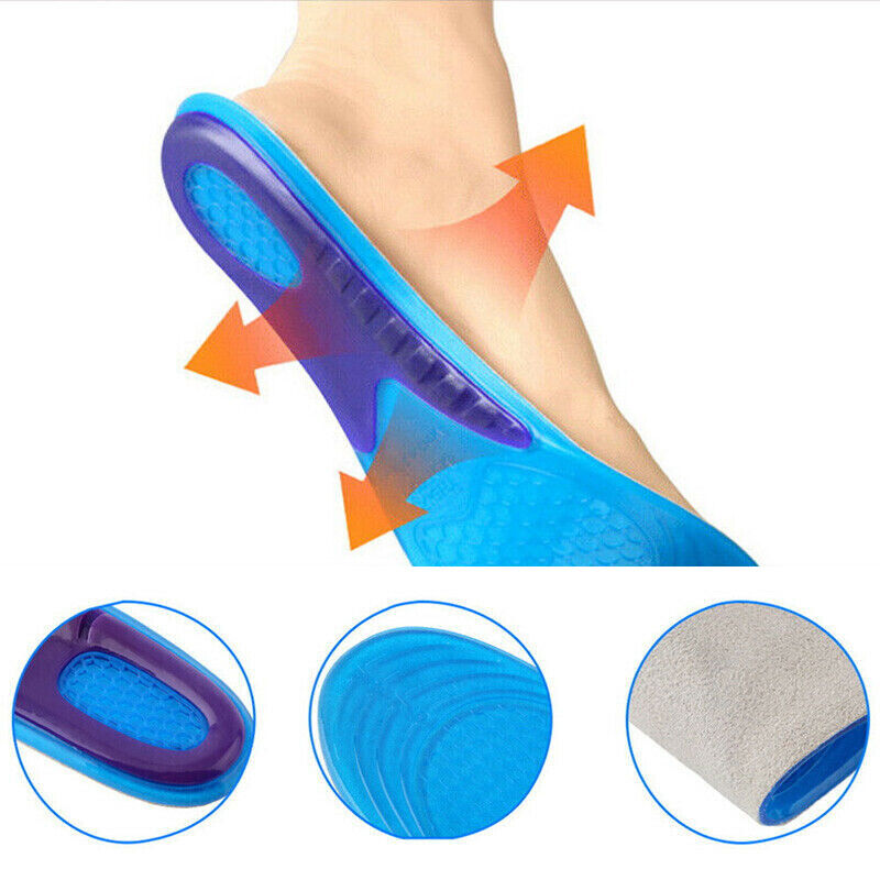 Massaging Gel Shoe Insoles Arch Supports For Men Women FlatFoot High Quality