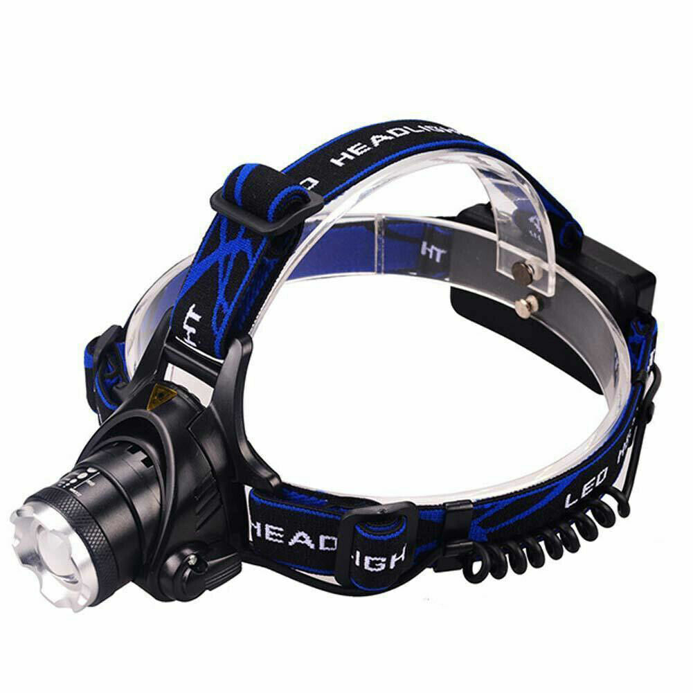 100000LM Zoomable LED Headlamp Rechargeable Headlight CREE XML T6 Head Torch