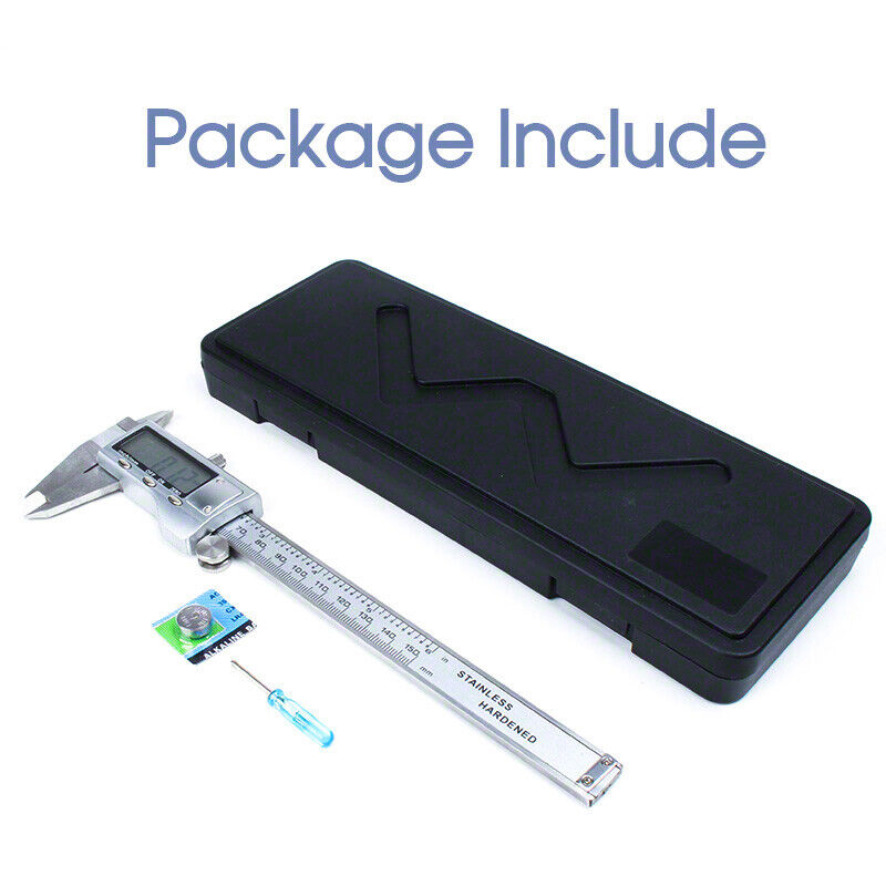 Stainless Steel Electronic Digital LCD Vernier Caliper Micrometer New 150mm 6''