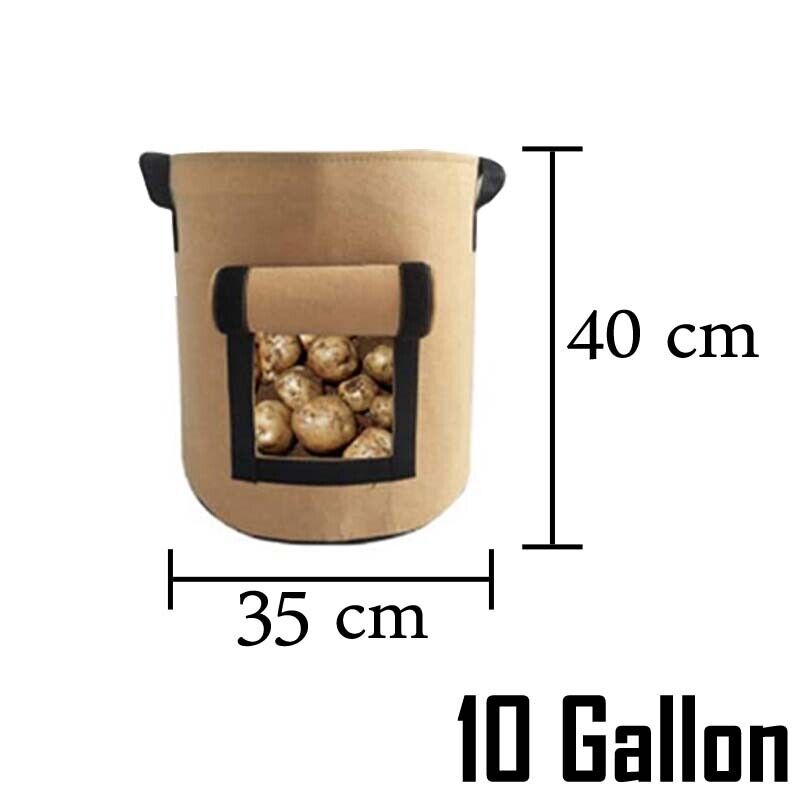 Potato Grow Planter Container Bag Pouch Root Planting Pot Side Breathable