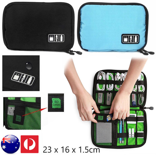Electronic Accessories Storage Organizer Bag Case USB Cable Drive Card Travel
